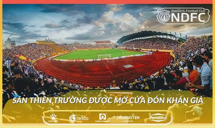 Sân Thiên Trường được mở cửa đón khán giả trong trận Nam Định – HAGL