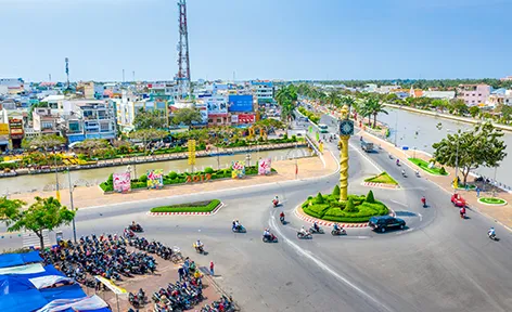Một góc thành phố Vị Thanh, tỉnh Hậu Giang