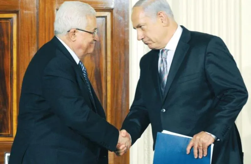 Tổng thống Palestine Abbas (trái) và Thủ tướng Israel Netanyahu (phải). (Nguồn: Văn phòng báo chí thuộc chính phủ Israel)