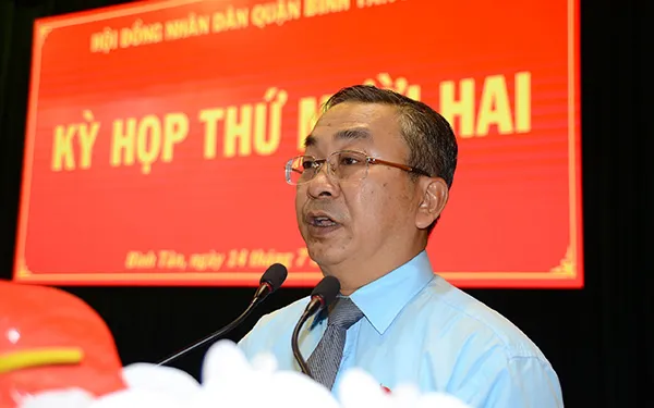 Ông Võ Ngọc Quốc Thuận, Thành ủy viên, Chủ tịch Hội đồng Nhân dân quận, Bí Thư Đảng ủy Khối Dân - Chính Đảng Thành phố 