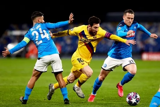 Barca vs Napoli ở lượt về vòng 1/8 Champions League