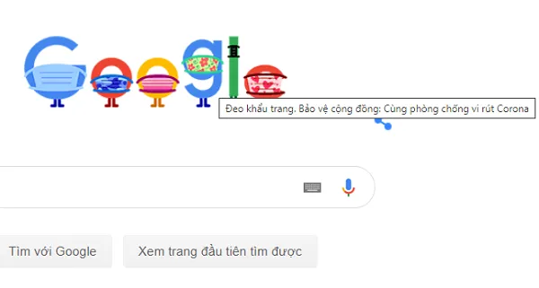  Google Doodle, ngày 5 tháng 8 năm 2020, khẩu trang