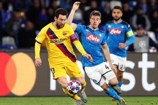 Barca vs Napoli lượt về vòng 1/8 Champions League