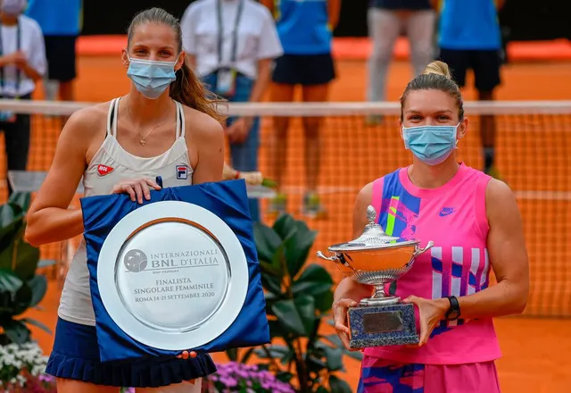 Italia Open 2020:  Pliskova bỏ cuộc vì chấn thương, Halep lên ngôi vô địch đơn nữ