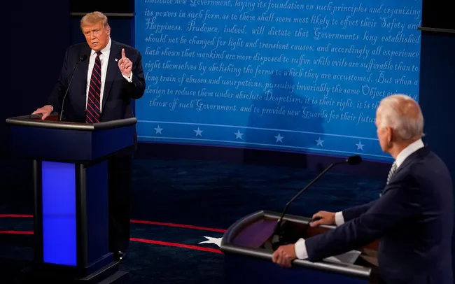 Tranh luận trực tiếp đầu tiên giữa Trump và Biden: Gay gắt và vô cùng h