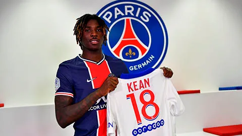 Moise Kean ký hợp đồng với PSG