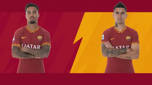  Justin Kluivert và Diego Perotti trong màu áo AS Roma