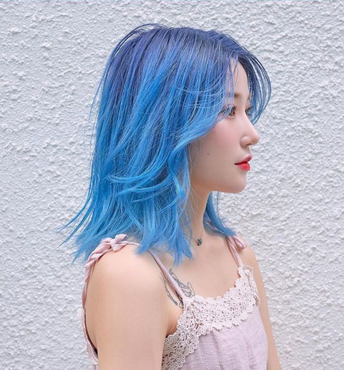 Những mái tóc nhuộm màu xanh than hot trend nhất định phải thử