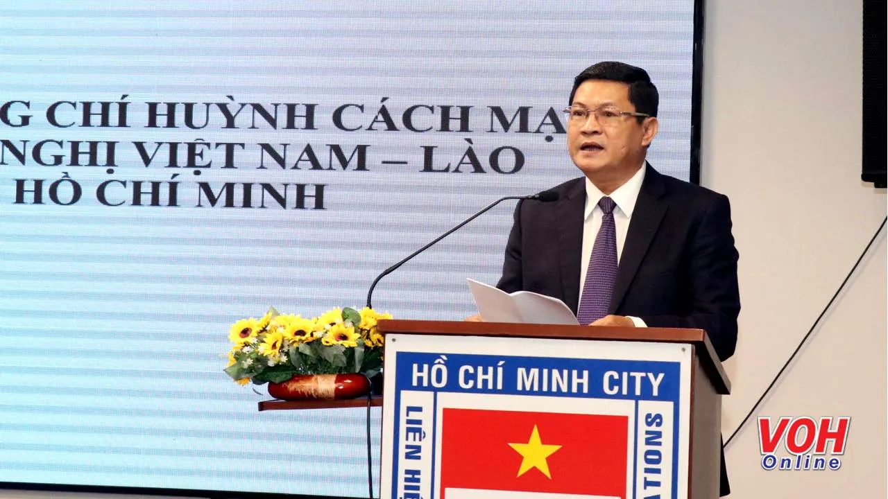 Ông Huỳnh Cách Mạng, Chủ tịch Hội hữu nghị Việt-Lào TPHCM