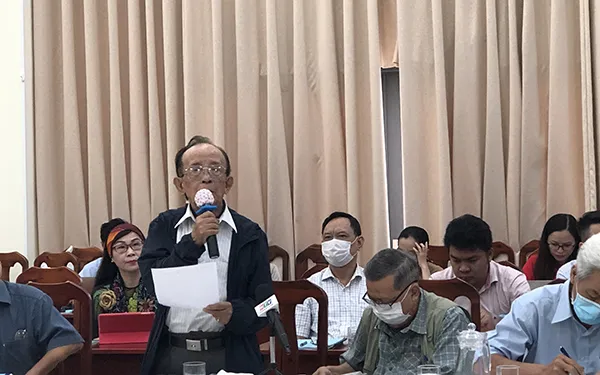 Chuyên gia cao cấp Hà Ngọc Trường - Phó Chủ tịch thường trực Hội Cầu đường cảng TP.HCM phát biểu 