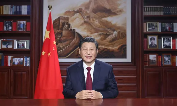 Chủ tịch Trung Quốc Tập Cận Bình trong thông điệp năm mới từ Bắc Kinh tối 31-12-2020 