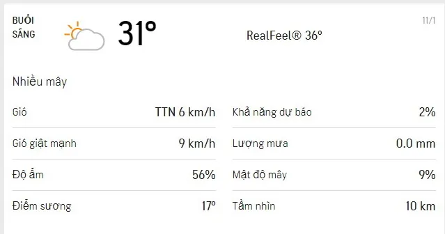 Dự báo thời tiết TPHCM hôm nay 11/1 và ngày mai 12/1-voh.com.vn