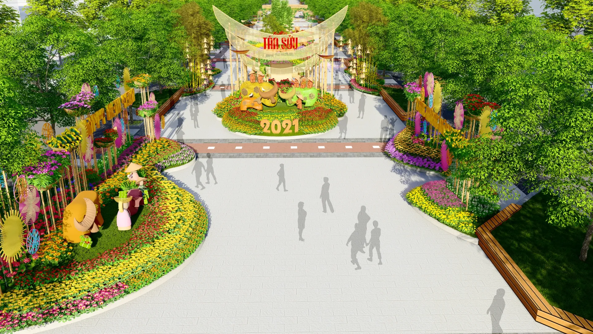 Đường hoa Nguyễn Huệ, Tết Tân Sửu 2021
