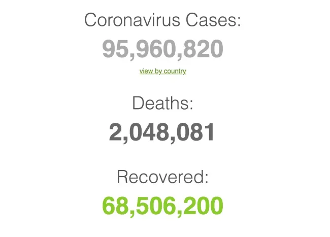 Gần 96 triệu ca mắc Covid-19 trên toàn cầu 1