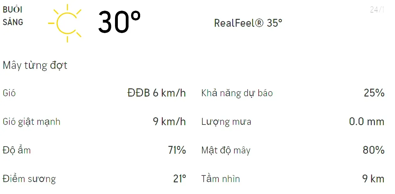 Dự báo thời tiết TPHCM hôm nay 24/1 và ngày mai 25/1/2021: Trời có nắng nhẹ, không mưa 1
