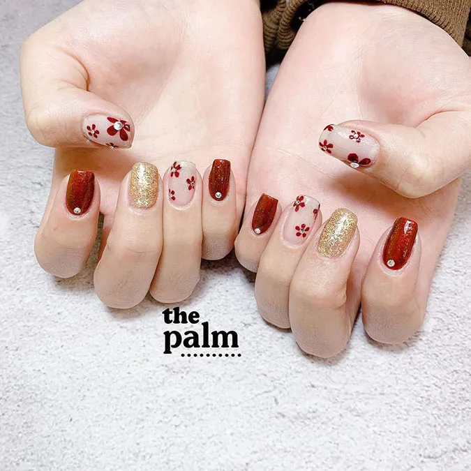 Những mẫu nail Tết đẹp giúp bàn tay thêm xinh xắn, ‘chanh sả’ 32