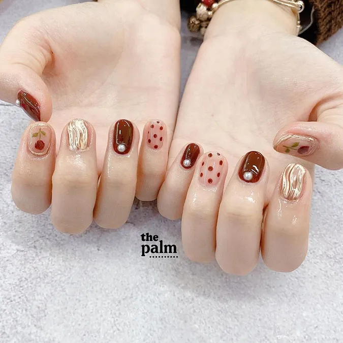 Những mẫu nail Tết đẹp giúp bàn tay thêm xinh xắn, ‘chanh sả’ 37
