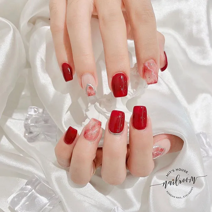 Những mẫu nail Tết đẹp giúp bàn tay thêm xinh xắn, ‘chanh sả’ 40