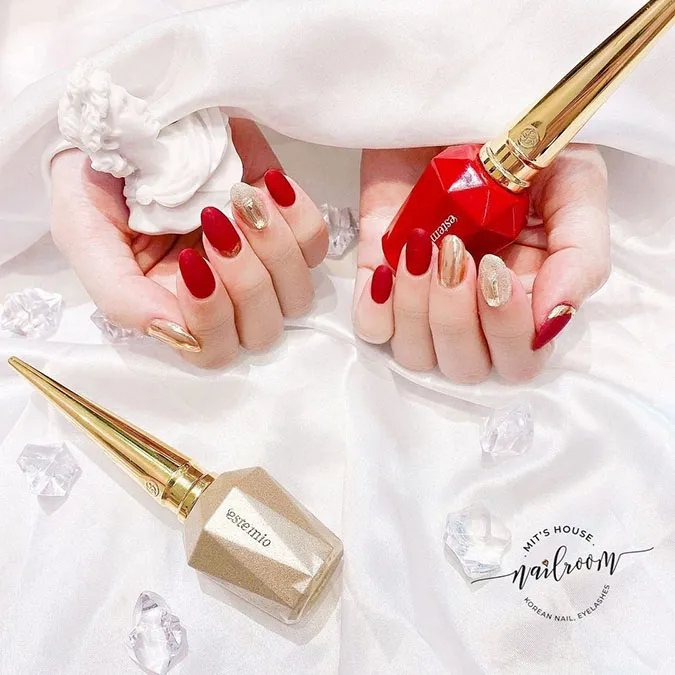 Những mẫu nail Tết đẹp giúp bàn tay thêm xinh xắn, ‘chanh sả’ 41