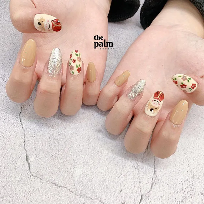 Những mẫu nail Tết đẹp giúp bàn tay thêm xinh xắn, ‘chanh sả’ 45