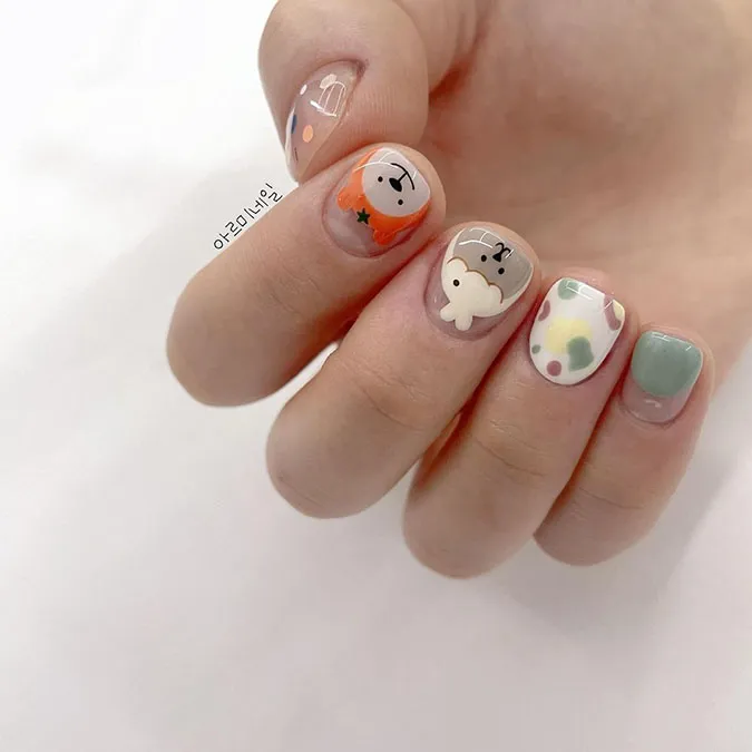 Những mẫu nail Tết đẹp giúp bàn tay thêm xinh xắn, ‘chanh sả’ 52