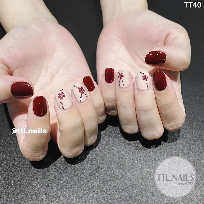 Những mẫu nail Tết đẹp giúp bàn tay thêm xinh xắn, ‘chanh sả’ 63