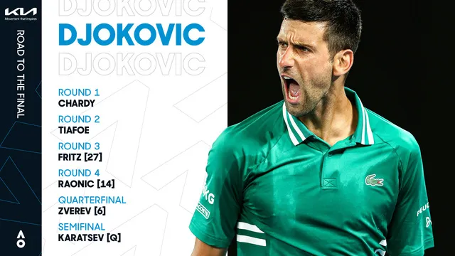Kênh trực tiếp trận chung kết đơn nam Australia Open 2021 giữa Novak Djokovic vs Daniil Medvedev
