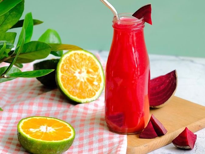 Beet orange juice