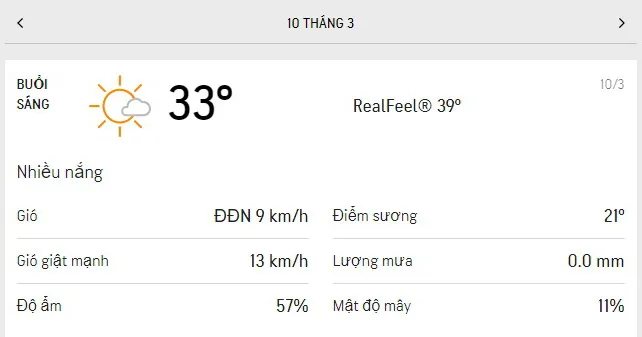 Dự báo thời tiết TPHCM hôm nay 10/3 và ngày mai 11/3/2021: nắng nóng, có mây nhẹ từng đợt 1