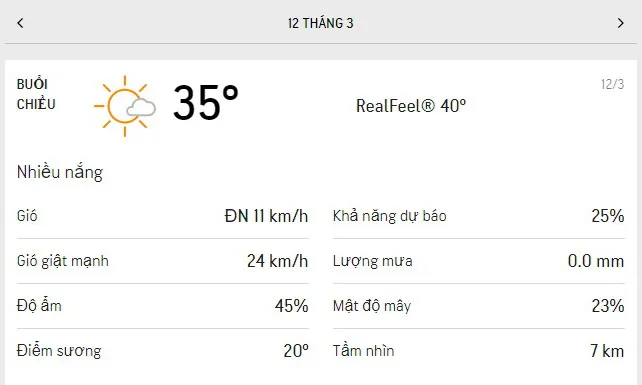 Dự báo thời tiết TPHCM hôm nay 12/3 và ngày mai 13/3/2021: nhiều nắng, nhiệt độ cao nhất 35 độ C 2