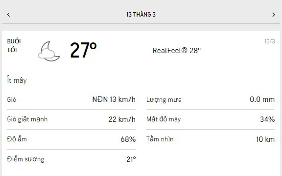 Dự báo thời tiết TPHCM hôm nay 13/3 và ngày mai 14/3/2021: trời ít mây, chất lượng không khí xấu 3