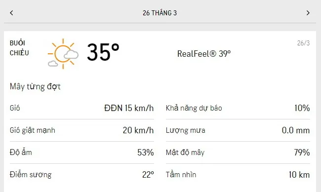 Dự báo thời tiết TPHCM hôm nay 25/3 và ngày mai 26/3/2021: ngày có mây, trưa và chiều có thể có mưa 5