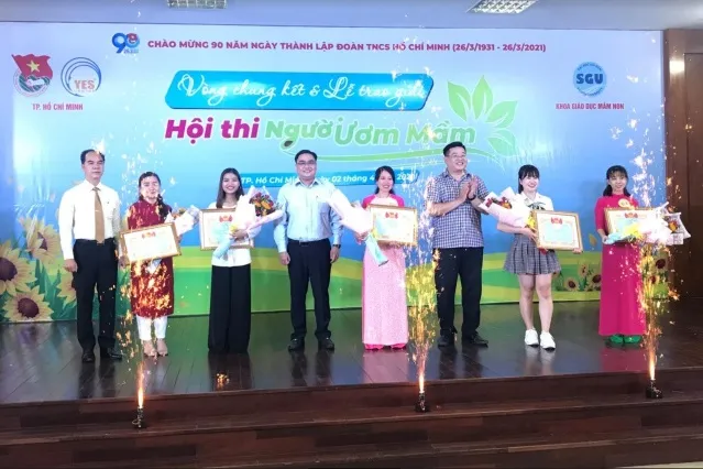 Cô giáo Hoàng Thị Thu Nguyệt đạt giải nhất hội thi “Người ươm mầm” lần 2 năm 2021 2