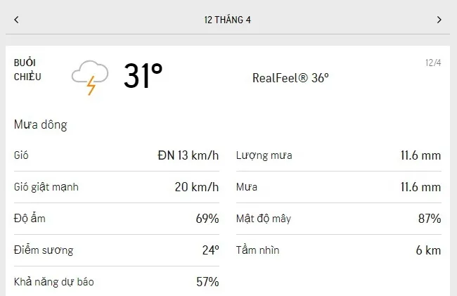 Dự báo thời tiết TPHCM hôm nay 11/4 và ngày mai 12/4/2021: sáng nắng dịu, buổi chiều có mưa dông 5