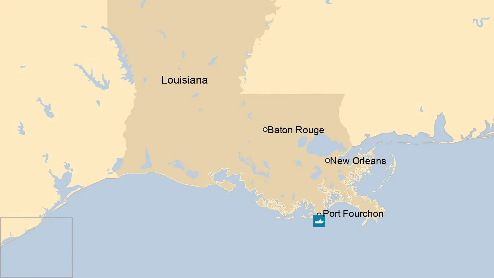 Tàu nâng cỡ lớn của Mỹ lật úp ngoài khơi bang Louisiana