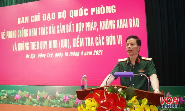 Trung tướng Nguyễn Trọng Bình Phó Tổng Tham mưu QĐND Việt Nam phát biểu kết luận Kiểm tra