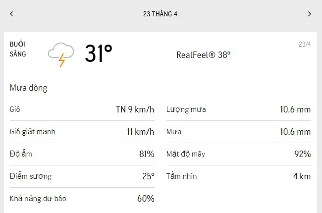 Dự báo thời tiết TPHCM hôm nay 22/4 và ngày mai 23/4/2021: ngày nhiều mây, nắng dịu - mưa dông rải r 4