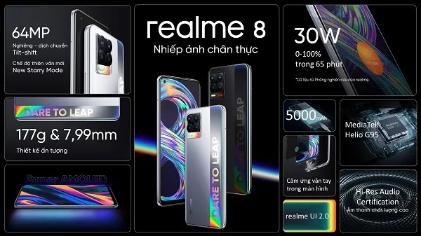 Realme 8 series, camera 108Mp, ngày 21 tháng 4 năm 2021