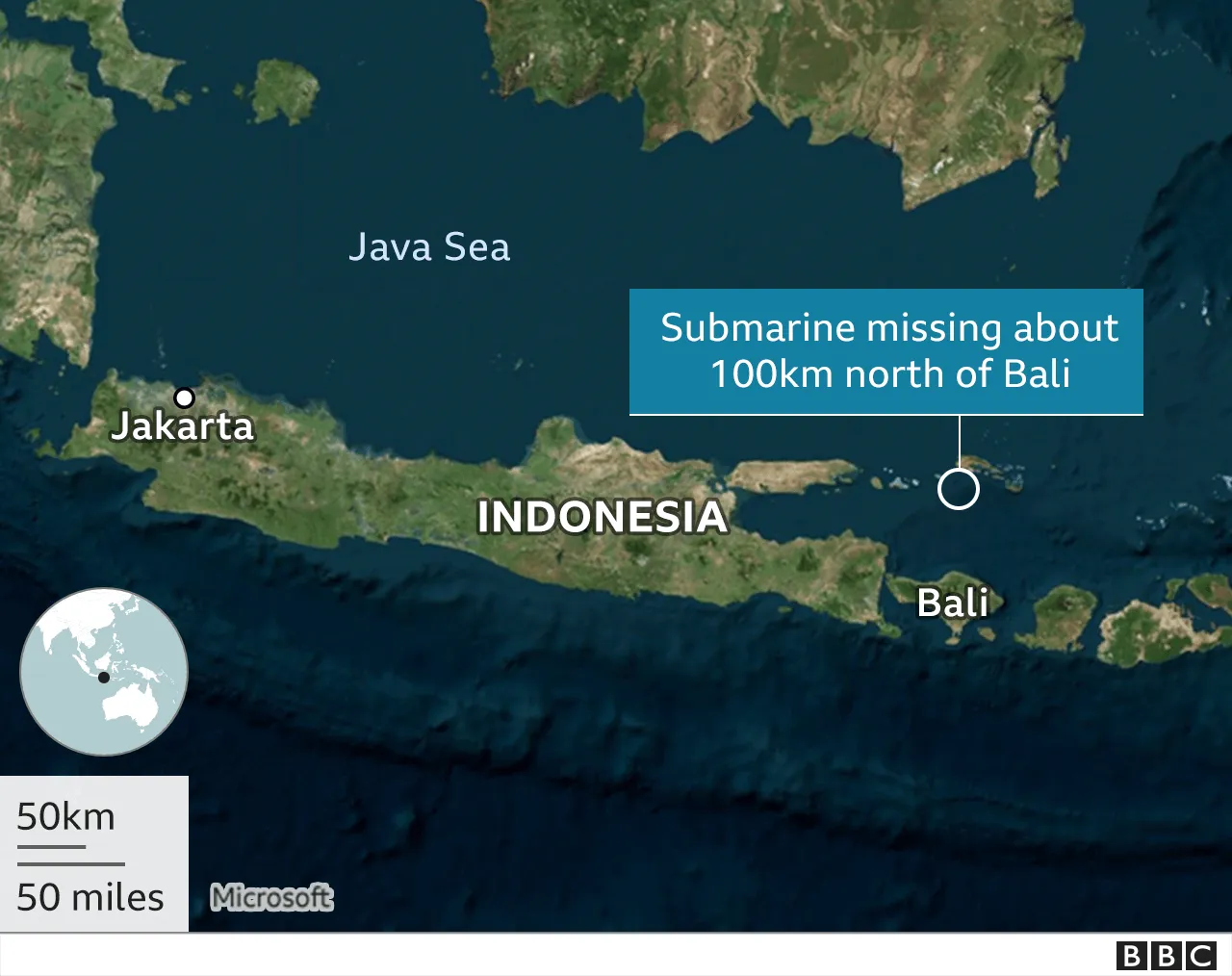 Nhiều nước tham gia tìm kiếm tàu ngầm Indonesia mất tích