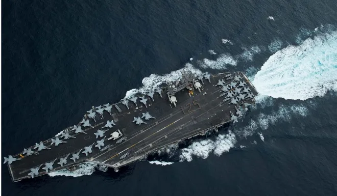 Tàu sân bay USS Theodore Roosevelt của Mỹ. (Ảnh: Reuters)