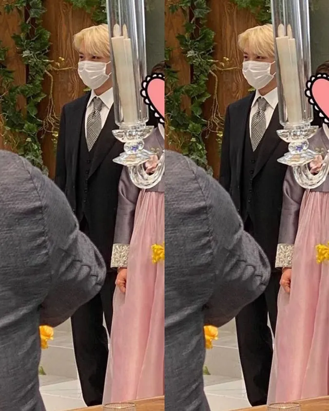 RM, Jin và V (BTS) diện vest bảnh bao đến dự đám cưới chị gái J-Hope 9