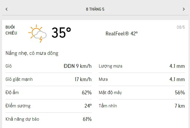 Dự báo thời tiết TPHCM hôm nay 8/5 và ngày mai 9/5/2021: Nắng nóng, gió nhẹ - buổi chiều có mưa dông 2