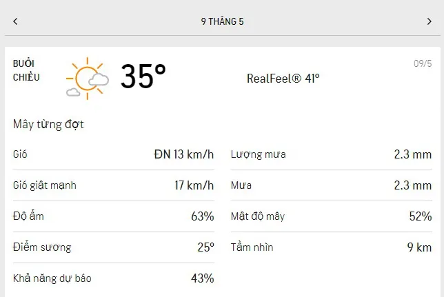 Dự báo thời tiết TPHCM hôm nay 8/5 và ngày mai 9/5/2021: Nắng nóng, gió nhẹ - buổi chiều có mưa dông 5