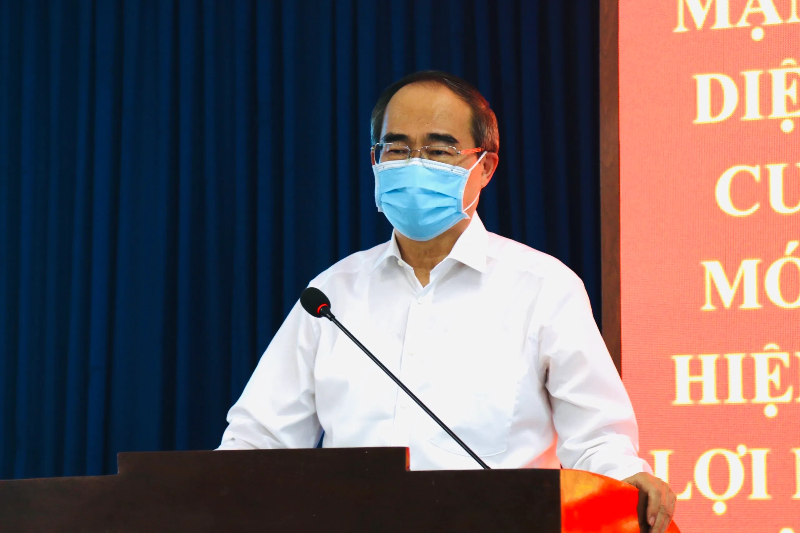 Ứng cử viên Nguyễn Thiện Nhân, Trưởng đoàn Đại biểu Quốc hội TPHCM.