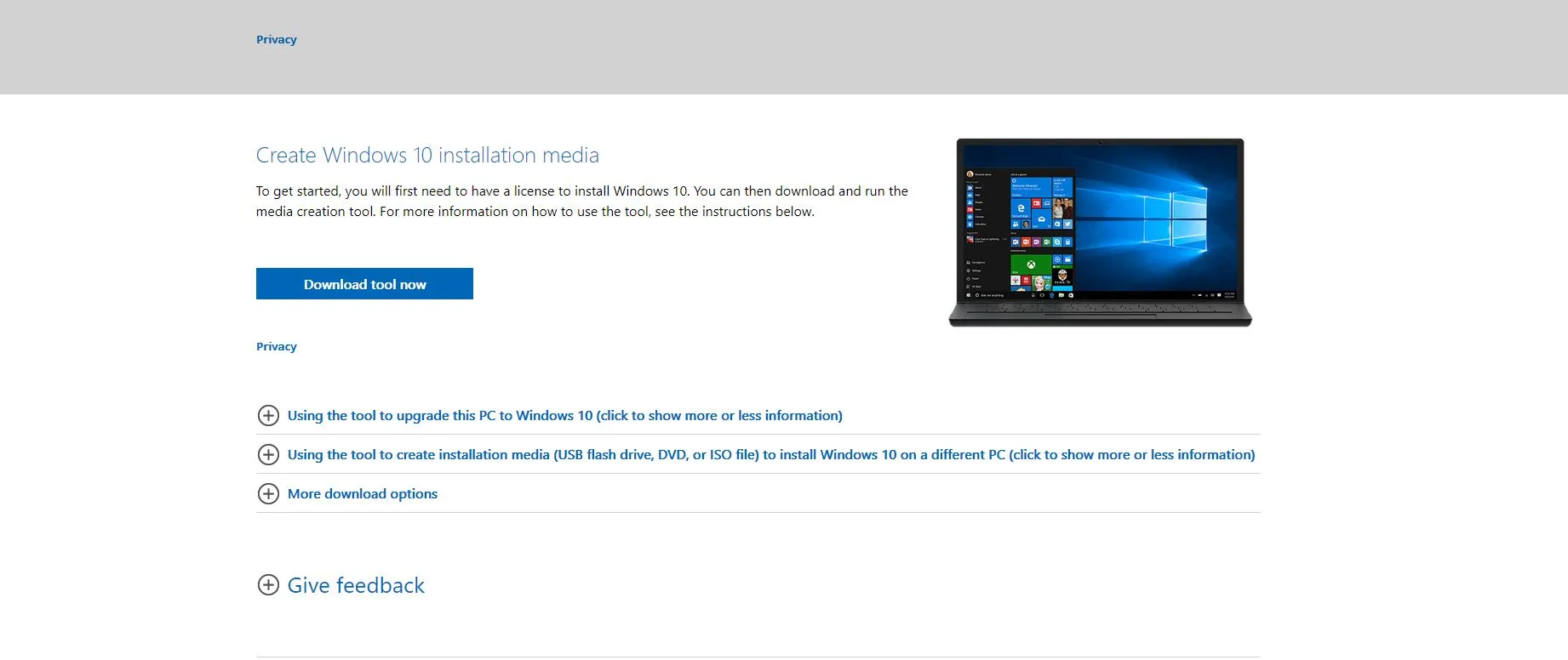 Cách update Windows 10 bằng Media Creation Tool