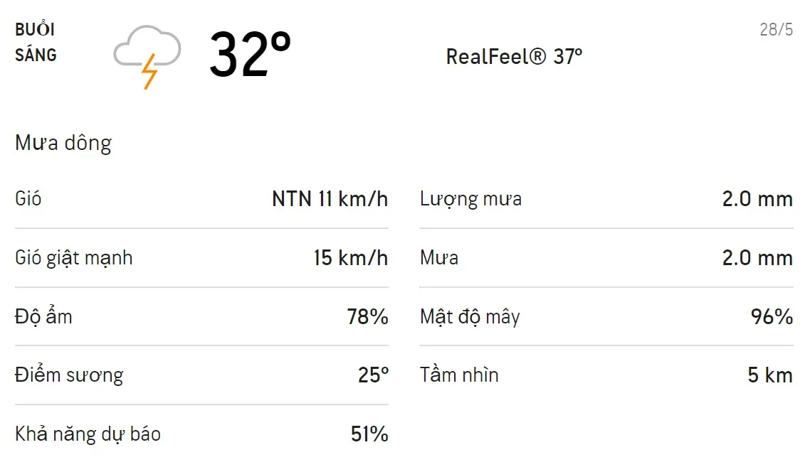 Dự báo thời tiết TPHCM hôm nay 27/5 và ngày mai 28/5: Ban ngày trời mưa dông 4