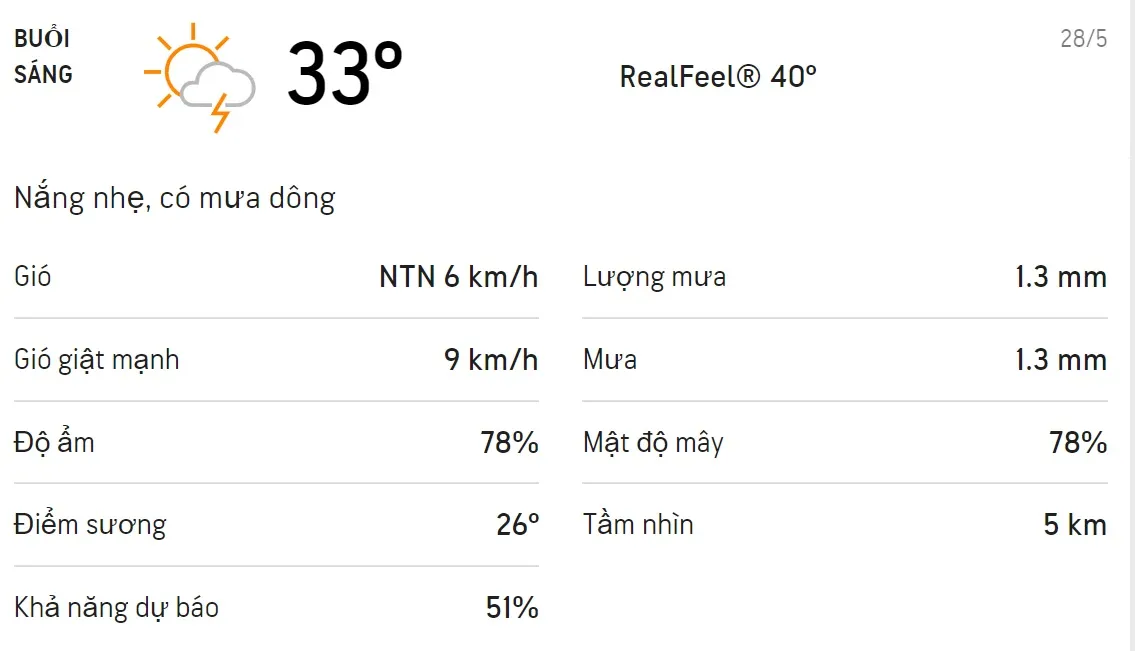 Dự báo thời tiết TPHCM hôm nay 28/5 và ngày mai 29/5: Ban ngày trời mưa dông 1