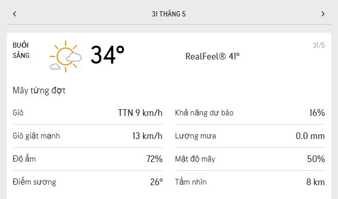 Dự báo thời tiết TPHCM hôm nay 31/5 và ngày mai 1/6/2021: trời ít mây, có nắng, cuối chiều có mưa 1