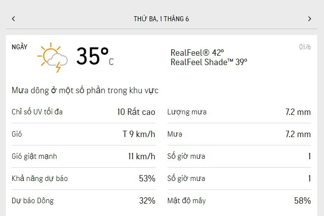 Dự báo thời tiết TPHCM 3 ngày tới (1 đến ngày 3/6): trời nắng, ít mây, lượng tia UV nguy hại 1