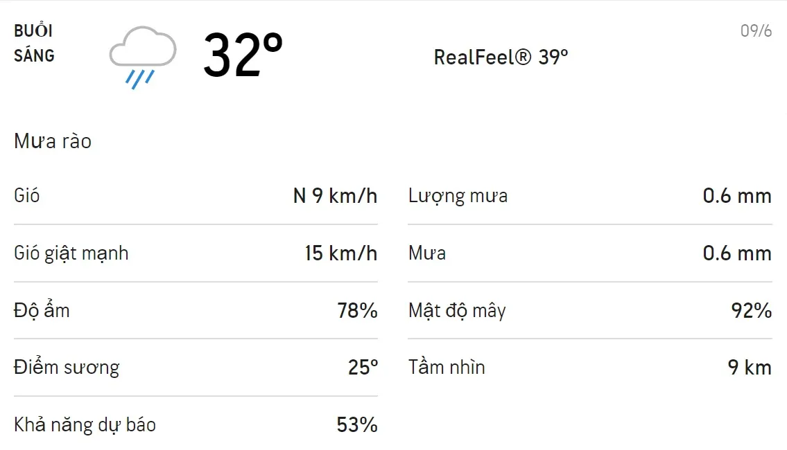 Dự báo thời tiết TPHCM hôm nay 9/6 và ngày mai 10/6: Ban ngày trời có mưa rào 1